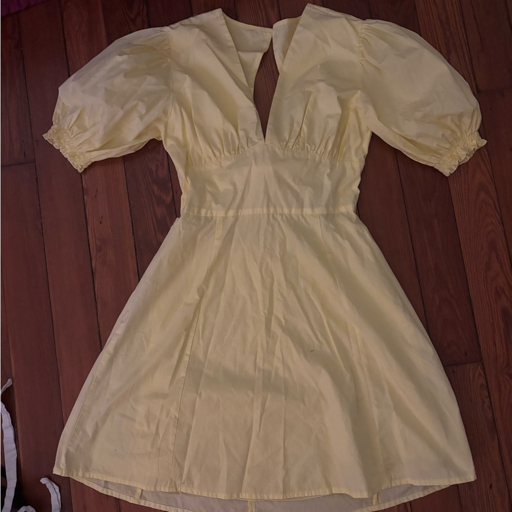 Butter Yellow Women's Dress, open back